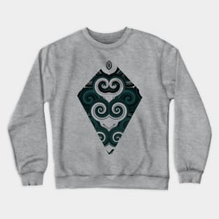 Diamond and curls dark green Crewneck Sweatshirt